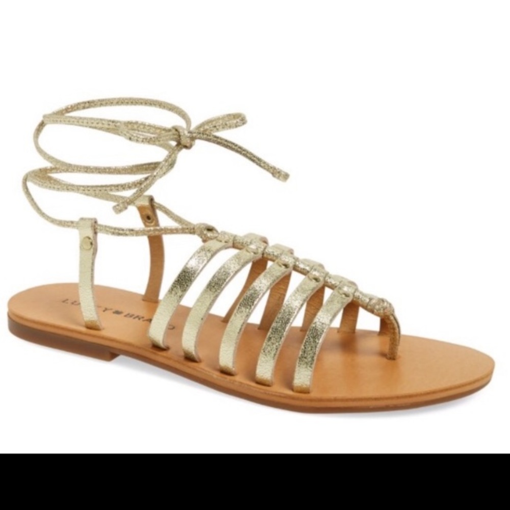 ⭐️ Lucky Brand Collete Sandal Gladiator Gold Metallic
